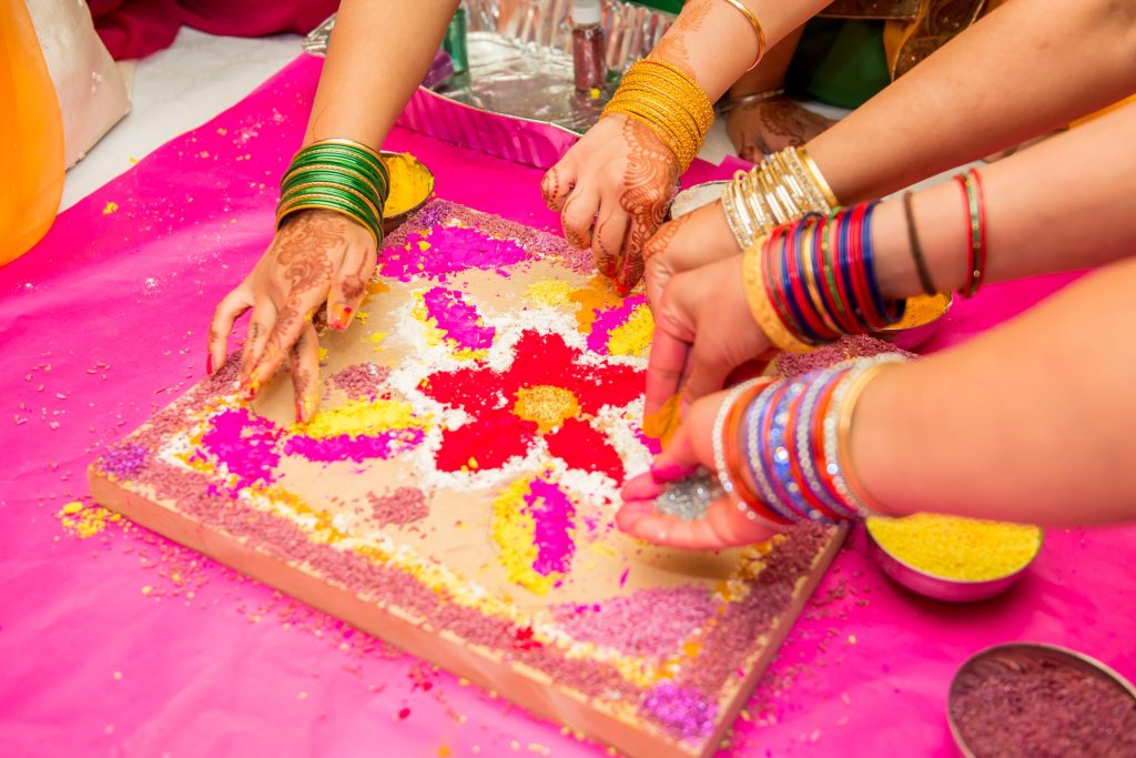 maiya ceremony - rangoli pattern